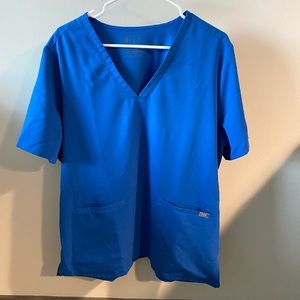 FIGS Casma Three-Pocket Scrub Top - Royal Blue